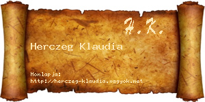 Herczeg Klaudia névjegykártya